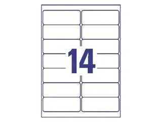 Etiket Avery L7063-20 99.1x38.1mm polyester wit 280stuks - 3