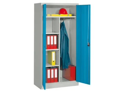Dossier-/Kledingkast Hxbxd 1950x1000x400mm Ral7035 Front Ral5012