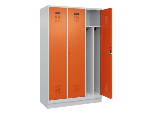 locker voor scheiding van kleding,HxBxD 1950x1200x500mm,3vak