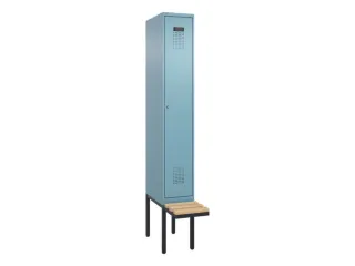 locker met bank,HxBxD 2120x300x815mm,1vak,vak B 300mm,cilinderslot - 2