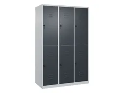 dubbeldekse locker,HxBxD 1850x1200x500mm,3x2vak.,vak B 400mm