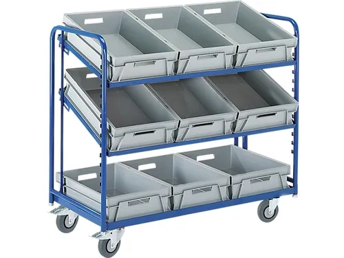 etagewagen,draagverm. 200kg,3etage(s),open,laadvl. LxB 1240x620mm