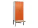 locker voor scheiding van kleding,HxBxD 2120x800x815mm,2vak