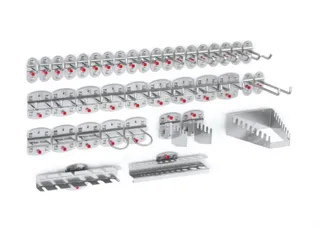 Haken Voor Geperforeerde Platen Assortiment 40-Delig Aluminium-Kleurig - 1