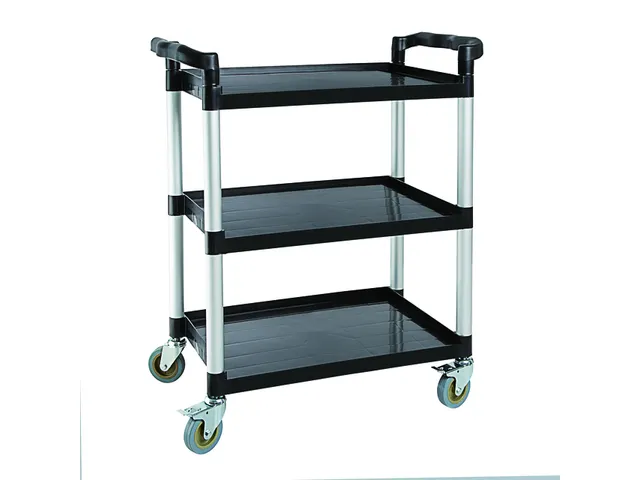 Serveerwagen Vogue polypropyleen klein 130kg 95x82.5 cm zwart