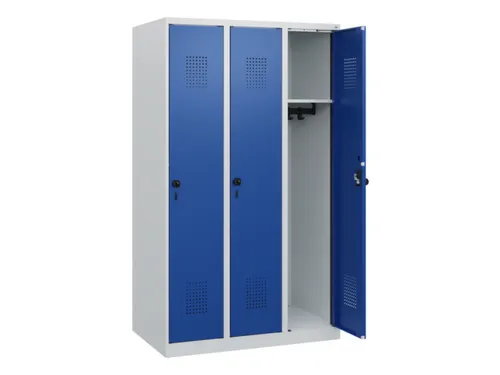 schoollocker,HxBxD 1530x900x500mm,3vak,vak B 300mm,draaigrendel