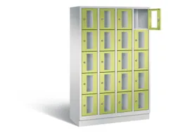 Lockerkast 1800x1190x500mm 4x5 vakken Cilinderslot, Sokkel, RDS1108060