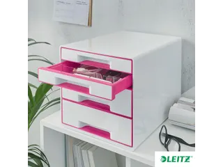 Ladenblok Leitz WOW Cube 4 laden wit/roze - 6