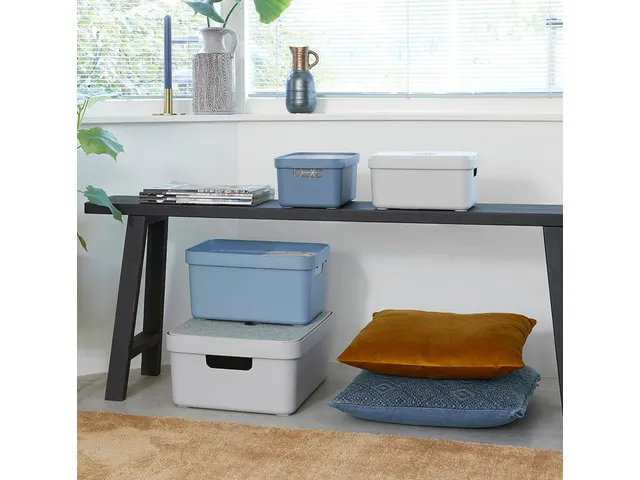 Sigma Home opbergbox 13L blauw - 35x24,6x18,3cm