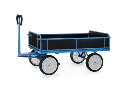 Handtrekwagens 6455v 1000kg 1600x900mm Houten Wanden Massief Rubber