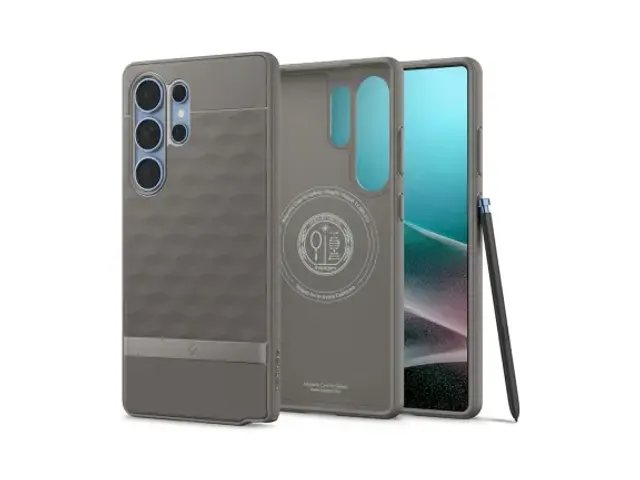 Parallax MagFit Samsung Galaxy S25 Ultra Hoesje Back Cover Ash Grey