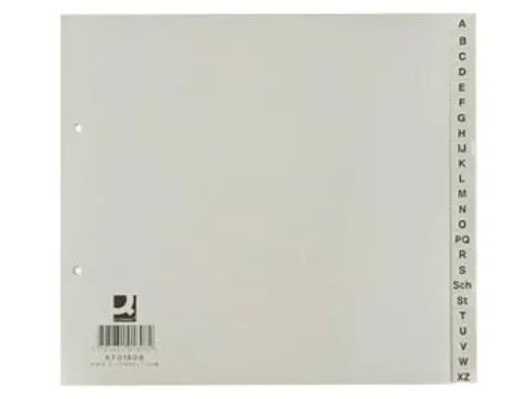 Tabbladen Set A-Z PP A4 2-Gaats 24 Tabs Grijs