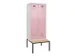 locker met bank,voor scheiding van kleding,HxBxD 2120x800x815mm,2vak