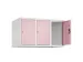 opzetkast,v. locker,3vak.,vak B 300mm,HxBxD 500x900x500mm,cilinderslot