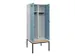 locker met bank,voor scheiding van kleding,HxBxD 2120x800x815mm,2vak