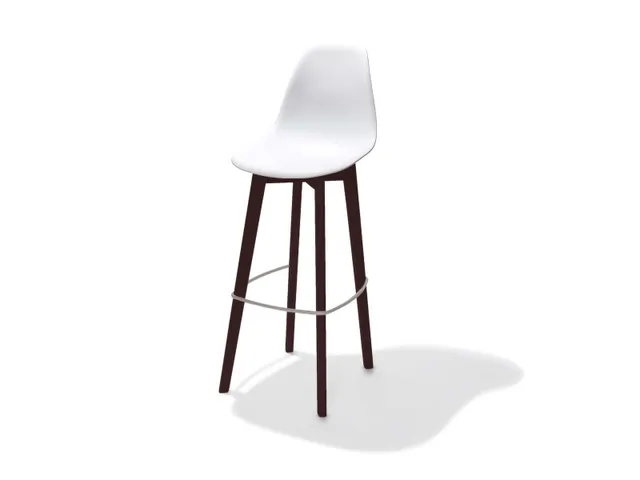 tabouret de bar PP-coque d’assise blanc de repose-pieds circulaire