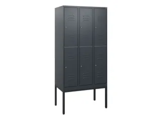 dubbeldekse locker,HxBxD 1950x900x500mm,3x2vak.,vak B 300mm,cil.-slot - 1