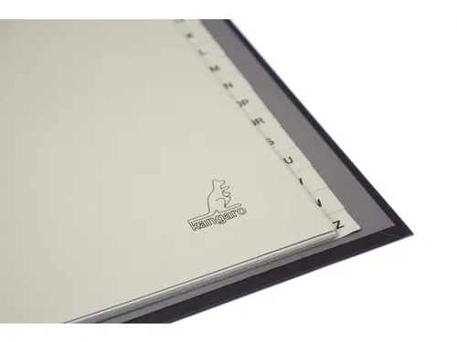 Tabblad ECO Kangaro A4 letters 180 grams grijs karton 4-gaats 20-delig