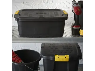 Robuuste Opbergbox 22.4 Liter Met Handgrepen Zwart - 3