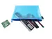 etui A5 PVC-vrij blauw transparant met ritssluiting