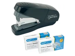Nietmachine Rapesco Germ-Savvy Less Effort Eco antibacterieel zwart
