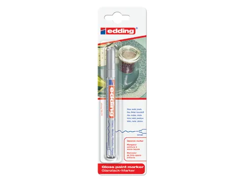 Viltstift edding 780 lakmarker rond zilver 0.8mm blister