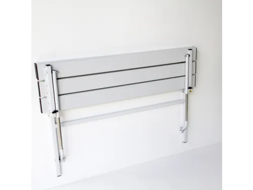 klapbank LxD 1200x380mm aluminium lijsten frame staal RAL7035