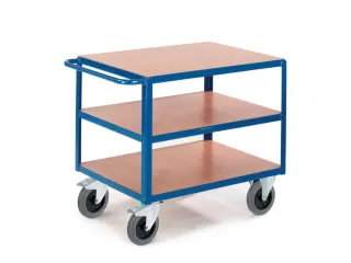 tafelwagen,draagverm. 600kg,3etage(s),laadvl. LxB 1000x700mm,houtetage - 3