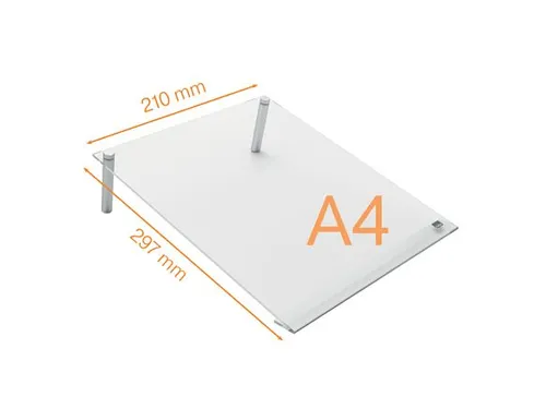 Notitiebord Nobo transparant acryl schuin A4
