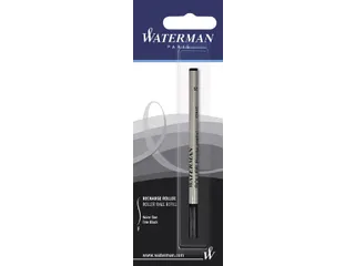 Rollerpenvulling Waterman Zwart Fijn op blister - 1