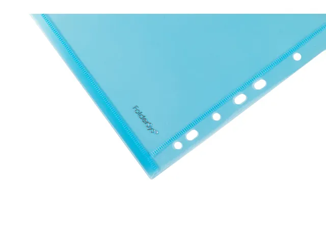 enveloptas blauw A4 met perforatierand en klittenbandsluiting