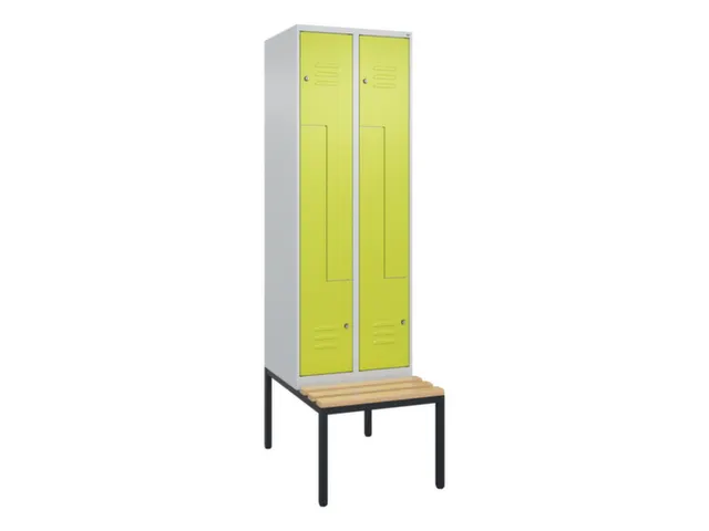 Z-garderobekast,HxBxD 2120x600x815mm,2vak,vak B 300mm,cil.-slot