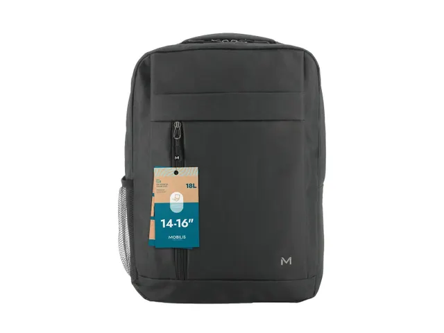 Mobilis Essential Laptop Rugtas Backpack 16 Inch Zwart