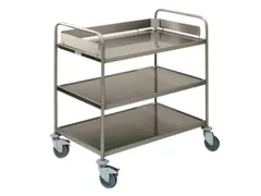 Kantinewagen Rvs Draagverm. 120Kg Laadvl. LxB 1000X600Mm 3 Etages Rand