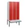 locker met bank,HxBxD 1950x900x815mm,3vak,vak B 300mm,draaigrendel