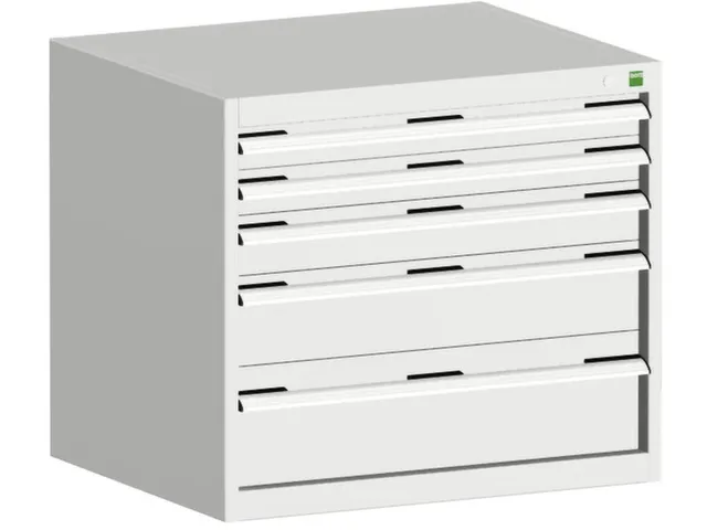 ladekast HxBxD 700x800x650mm 5laden romp RAL7035 front RAL7035
