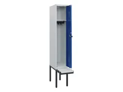 locker met bank,HxBxD 1950x300x815mm,1vak,vak B 300mm,draaigrendel