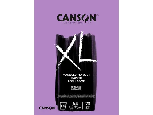 Markerpapier Canson XL Marker 100vel 70gr A4 extra wit