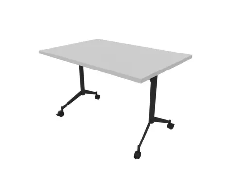 klaptafel,HxBxD 750x1200x700mm,hoekig,T-voet donkergrijs,ovale buis