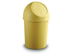 afvalbak,6l,HxØ 375x214mm,romp PP geel,deksel PP geel