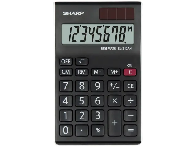 Calculator Sharp-EL310ANWH zwart-wit desktop