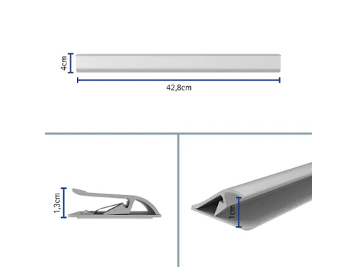 Aluminium wand klemlijst zelfklevend 42.8cm