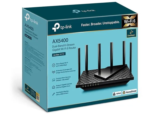 Router TP-Link Archer AX72 AX5400 Wi‑Fi 6