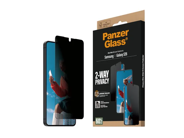 PanzerGlass 2-Way Privacy Screen Protector Samsung Galaxy S26 | Ult