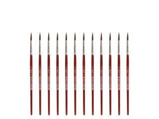 Penseel Kangaro Serie 120 rond Nr. 7 geitenhaar doos 12 stuks - 1