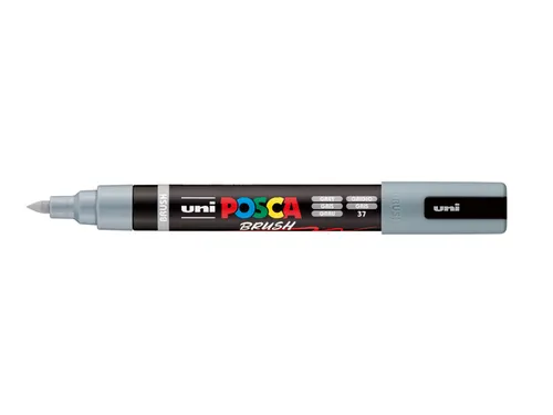 Paintmarker Uni POSCA PC-5BR brushpunt M grijs