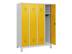 schoollocker,HxBxD 1630x1200x500mm,4vak,vak B 300mm,cil.-slot,voeten