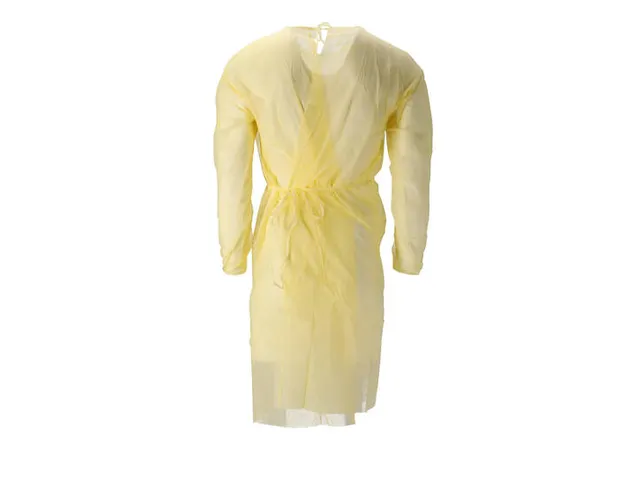 Blouse isolante PP non tissé sans latex Regular Jaune 100 pièces