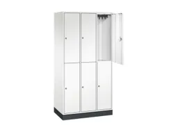 Dubbeldekse garderobekast,HxBxD 1950x920x500mm,3x2vak.,vak B 260mm