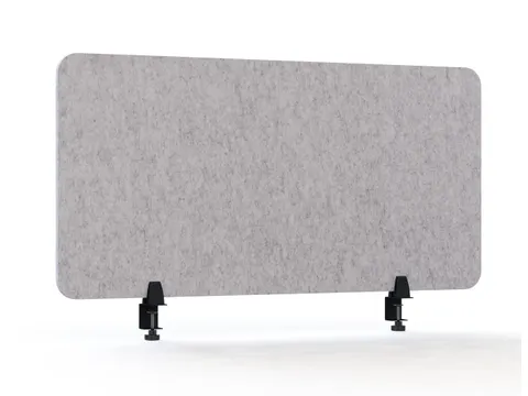 Akoestisch PET-vilt scheidingsscherm bureau lichtgrijs 60x120cm